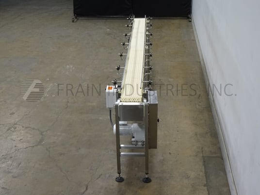 10" wide x 14.1' long, Van Pak / Bastian, table top, Stainless Steel flexlink conveyor, 1 HP drive - Image 3