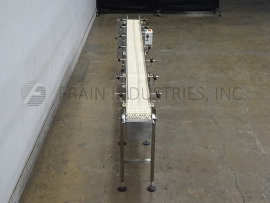 10" wide x 14.1' long, Van Pak / Bastian, table top, Stainless Steel flexlink conveyor, 1 HP drive - Image 4