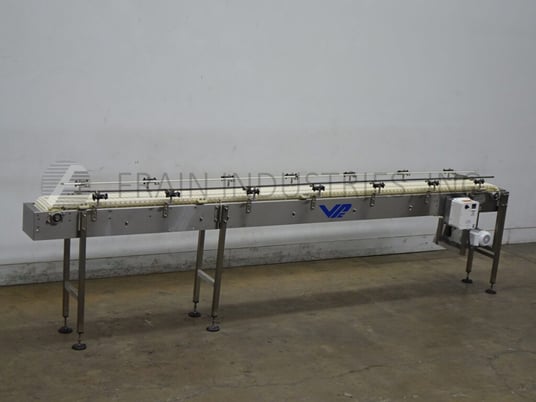 10" wide x 14.1' long, Van Pak / Bastian, table top, Stainless Steel flexlink conveyor, 1 HP drive - Image 5
