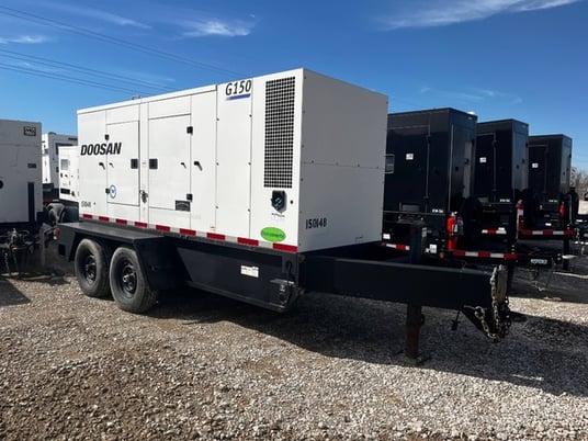122 KW Daewoo Doosan #G150, Trailer Mounted, T4i, sound attenuated enclosure, 120/240/208/277/480 Volts, 8229 - Image 1