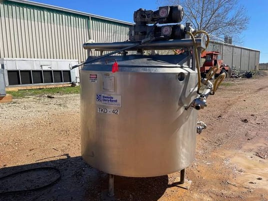 300 gallon Waukesha Cherry Burrell, Process Mixing Agitator Tank, 300 GPM, 100 psi, 1997 - Image 3