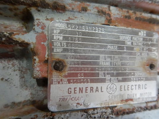 30 HP Philadelphia, PTE12, drive, 1765 RPM, 460 Volts, 36 amp GE motor w/286T frame - Image 6