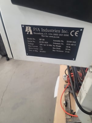 11.8" x 0.08" PA Industries #SRF-300, press servo feed, 3.55" roll diameter, jog pendant, 2017 - Image 3