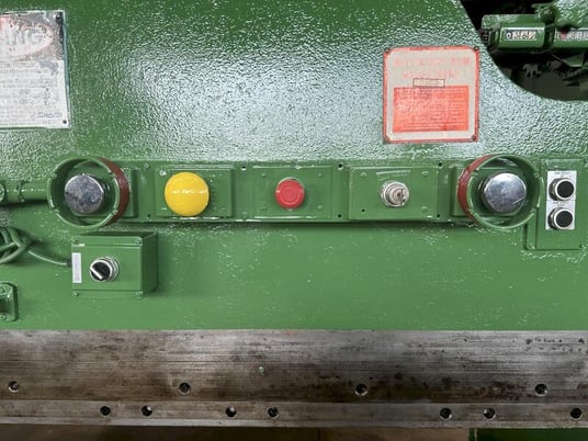 150 Ton, Chicago #810R, mechanical press brake, 10' overall, 102" between housing, 3" stroke, 8" throat, air - Image 5