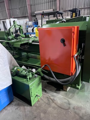 27.5" x 120" Lehmann #2516, hollow spindle engine lathe, 4-jaw front & rear chuck, 12" hole - Image 8