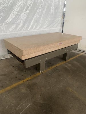 48" x 96" x 10" Starrett, Pink Granite Surface Plate with stand - Image 1