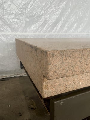 48" x 96" x 10" Starrett, Pink Granite Surface Plate with stand - Image 3