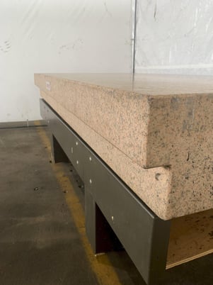 48" x 96" x 10" Starrett, Pink Granite Surface Plate with stand - Image 7