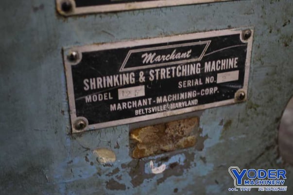 Marchant #12F, shrinker/stretching machine, 12" throat, foot pedal, 70000 lb.tensile strength, #74900 - Image 6