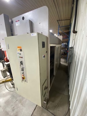 220 Ton, Bystronic #AFM-EP220, CNC press brake, 13' overall, Cybelec Control, pedestal foot pedal, 2003 - Image 3