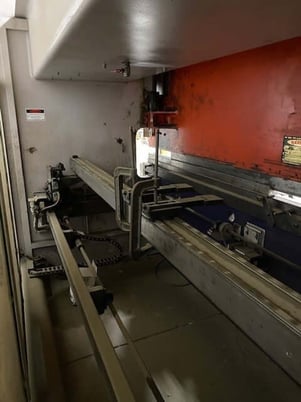 220 Ton, Bystronic #AFM-EP220, CNC press brake, 13' overall, Cybelec Control, pedestal foot pedal, 2003 - Image 6