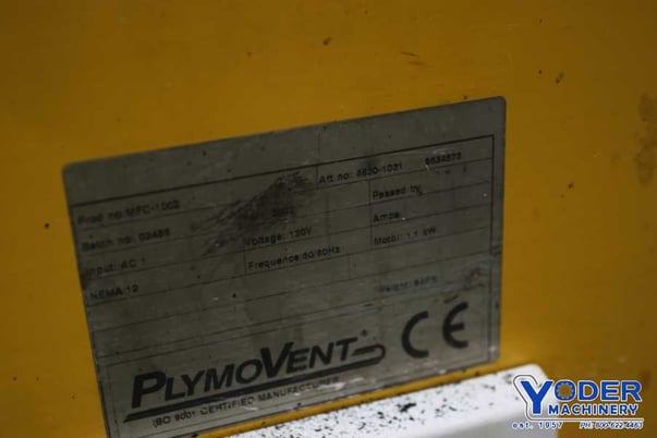 Plymovent #1002, multifume extractor, 2 HP, 110 V., 1 phase, 2002, #76226 - Image 3