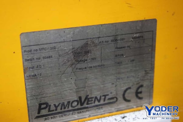 Plymovent #1002, multifume extractor, 2 HP, 110 V., 1 phase, 2002, #76226 - Image 5
