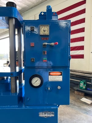 100 Ton, Clifton #1P, 4-post platen press, 10" stroke, 23" daylight, auto/manual modes - Image 3