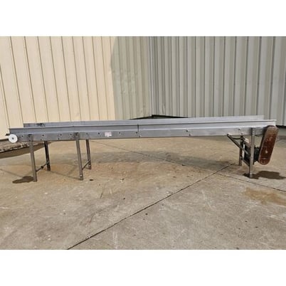 12" wide x 13' long, Stainless Steel Plastic Link Belt Conveyor, 16.5" Between guides, 30" Belt to Floor, 25" - Image 4