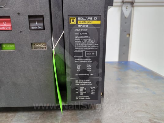 3000 Amps Square D Merlin Gerin Mp30 H1 Eo/bi 24 Volts DC Control, Satin American Etc-12q Lsig, 3000 Amps - Image 6