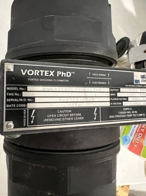 Emco #PHD92S80F150L0CT0T, Vortex Shedding Flow Meter, 275 psi, 4-20 mA, 110/220 VAC, 752 F - Image 2