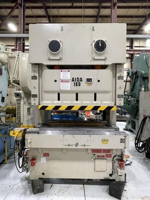 160 Ton, Aida #NC2-160(1), double crank gap press, 5.12" stroke, 18.4" Shut Height, 3.9" adj., 40-85 VSPM - Image 3