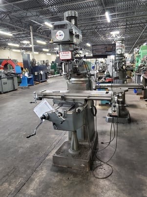 Lagun #FTV-1, vertical mill, 10" x44" table, AcuRite 2-Axis digital read out, 3 HP, one shot lube - Image 1