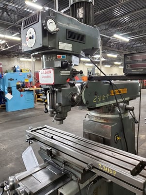 Lagun #FTV-1, vertical mill, 10" x44" table, AcuRite 2-Axis digital read out, 3 HP, one shot lube - Image 2