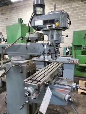 Lagun #FTV-1, vertical mill, 10" x44" table, AcuRite 2-Axis digital read out, 3 HP, one shot lube - Image 3