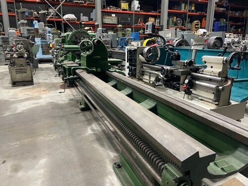 45" x 150" LeBlond lathe, 2-1/4" spindle bore, (16) spindle feeds 6.5-400 RPM, #14924C - Image 9
