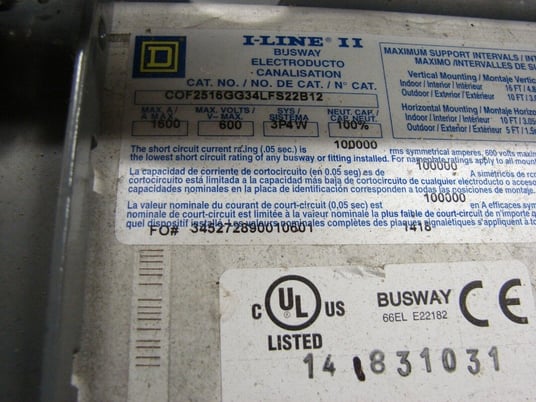 1600 Amps, Square D, bus 90 degree /, 4 wire, new - Image 2