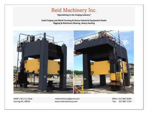 2000 Ton, Clearing #H-2000-96-144, hydraulic press, 60" stroke, 28" SH - Image 1