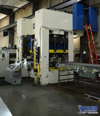1500 Ton, Macrodyne, hydraulic punch press, 16" stroke, AB Micrologix 1500 PLC, #70947 - Image 1