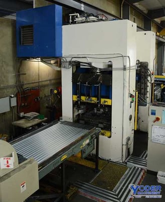 1500 Ton, Macrodyne, hydraulic punch press, 16" stroke, AB Micrologix 1500 PLC, #70947 - Image 3