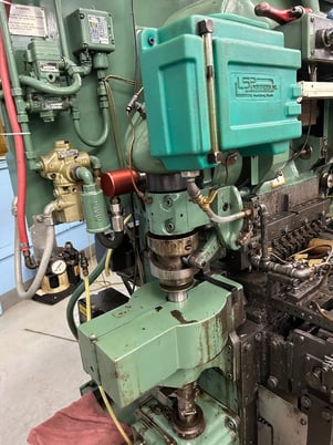 25 Ton, U.S. Baird #3-25, eyelet & transfer press, 2" stroke, 11 operation die set, Bijur Versa 3 automatic - Image 3