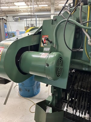 25 Ton, U.S. Baird #3-25, eyelet & transfer press, 2" stroke, 11 operation die set, Bijur Versa 3 automatic - Image 8