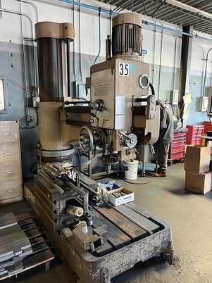 4' -17" Wilton #5216001, radial drill arm, 14-9/16" spindle travel, 40-1920 RPM, #5MT - Image 3