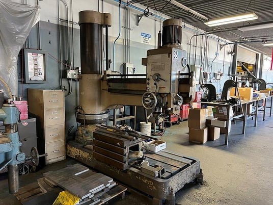 4' -17" Wilton #5216001, radial drill arm, 14-9/16" spindle travel, 40-1920 RPM, #5MT - Image 6