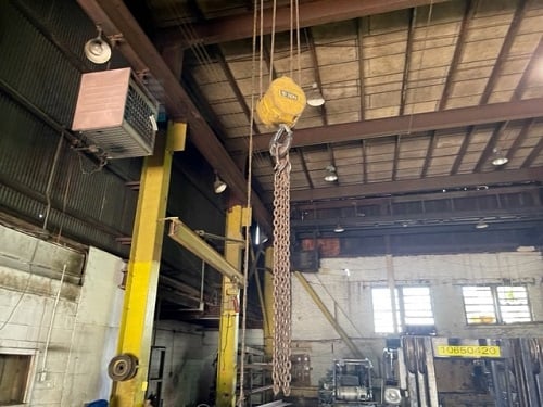 10 Ton, Sissco, double girder bridge crane, 35' span, 26' lift, pendant control, 1998 - Image 4