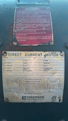 150 HP 1750 RPM U.S. Motors, Frame 369ATZ, DPBV, stab shunt, 500 VA, 300 VF - Image 2