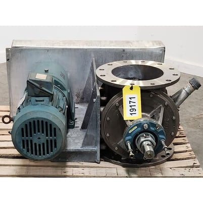 10" Flo-tronics, Stainless Steel Rotary Airlock Feeder Valve, 5 HP, 1750 RPM, 16.5" line height - Image 2