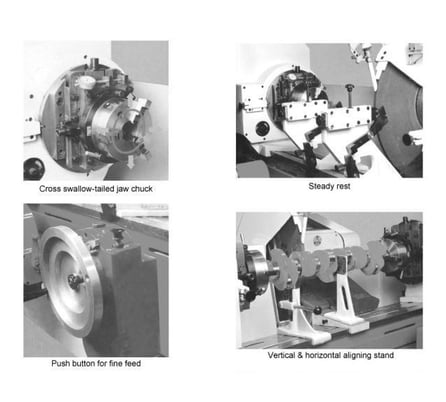 23.6" x 63" SJMC #MQ8260Cx1600 & MQ8260Cx1800, crankshaft grinder, 600mm swing over table - Image 3