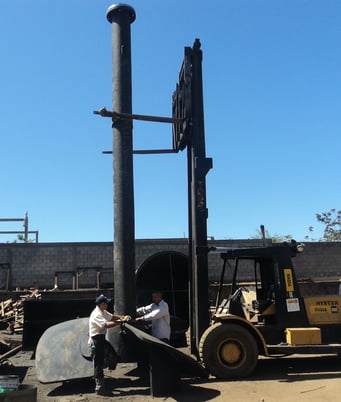 Bare agitation & mixing tank, 20' height, 19' diameter, 160 cubic meter volume, A36 steel plate - Image 5