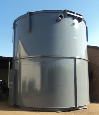 Bare agitation & mixing tank, 20' height, 19' diameter, 160 cubic meter volume, A36 steel plate - Image 9
