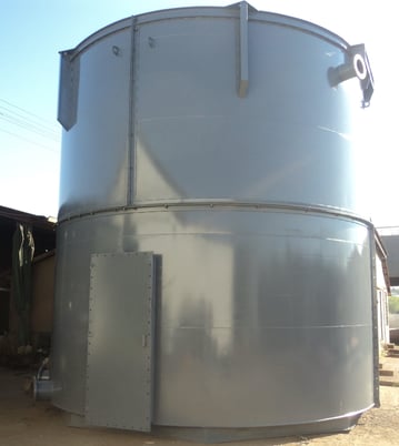 Bare agitation & mixing tank, 20' height, 19' diameter, 160 cubic meter volume, A36 steel plate - Image 10