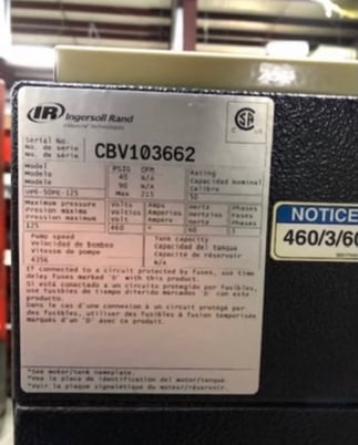 215 cfm, 125 psi, Ingersoll-Rand #UP6-50PE-125, Rotary Screw Air Compressor, 50 HP - Image 5