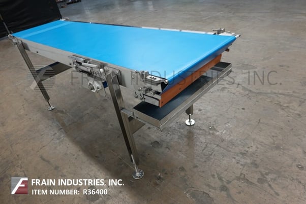24" wide x 8' long, BMI / Benda Mfg conveyor belt, 22"-38" infeed/discharge range, 3/4 HP drive with a - Image 2