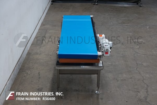24" wide x 8' long, BMI / Benda Mfg conveyor belt, 22"-38" infeed/discharge range, 3/4 HP drive with a - Image 3