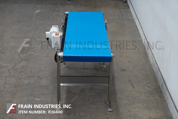 24" wide x 8' long, BMI / Benda Mfg conveyor belt, 22"-38" infeed/discharge range, 3/4 HP drive with a - Image 4