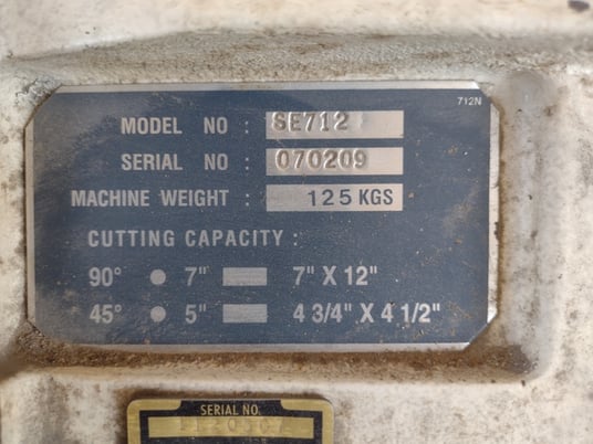 Dake Johnson #712, Horizontal Bandsaw - Image 4