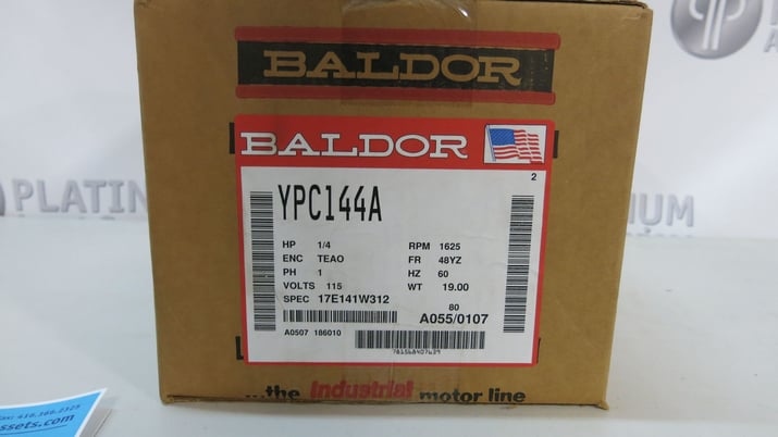 .25 HP 1625 RPM Baldor YPC144A, direct drive fan motor, 115 Volts - Image 2