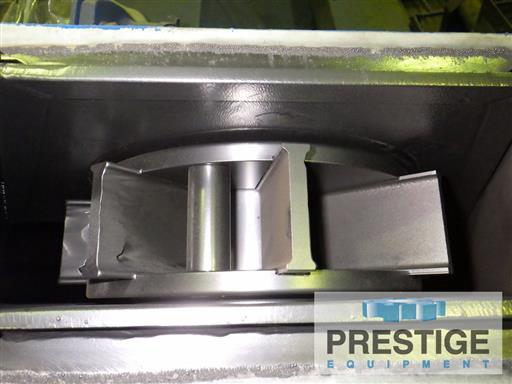 102" x 236" Wheelabrator #RB2600, 102" x 236" plates, (6) 25 HP wheel heads,vert/horiz roller conveyor,dust - Image 7