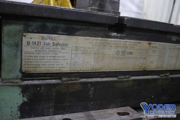 14" x 21" DoAll #U-1421, vertical band saw, #75793 - Image 5