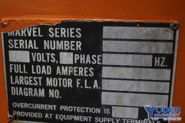 18" x 20" Marvel #Series-8-Mark-I, vertical band saw, 14.8' x 1" blade, 2 HP, 50-450 FPM, 1981 - Image 9